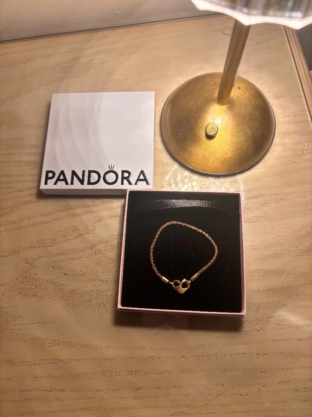 Gold Pandora Heart Clasp Bracelet